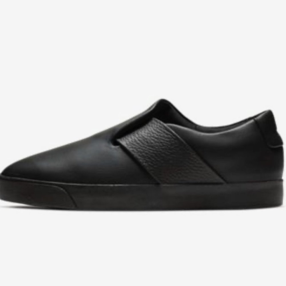 Nike Slip on Sneakers Black Leather  blazer city